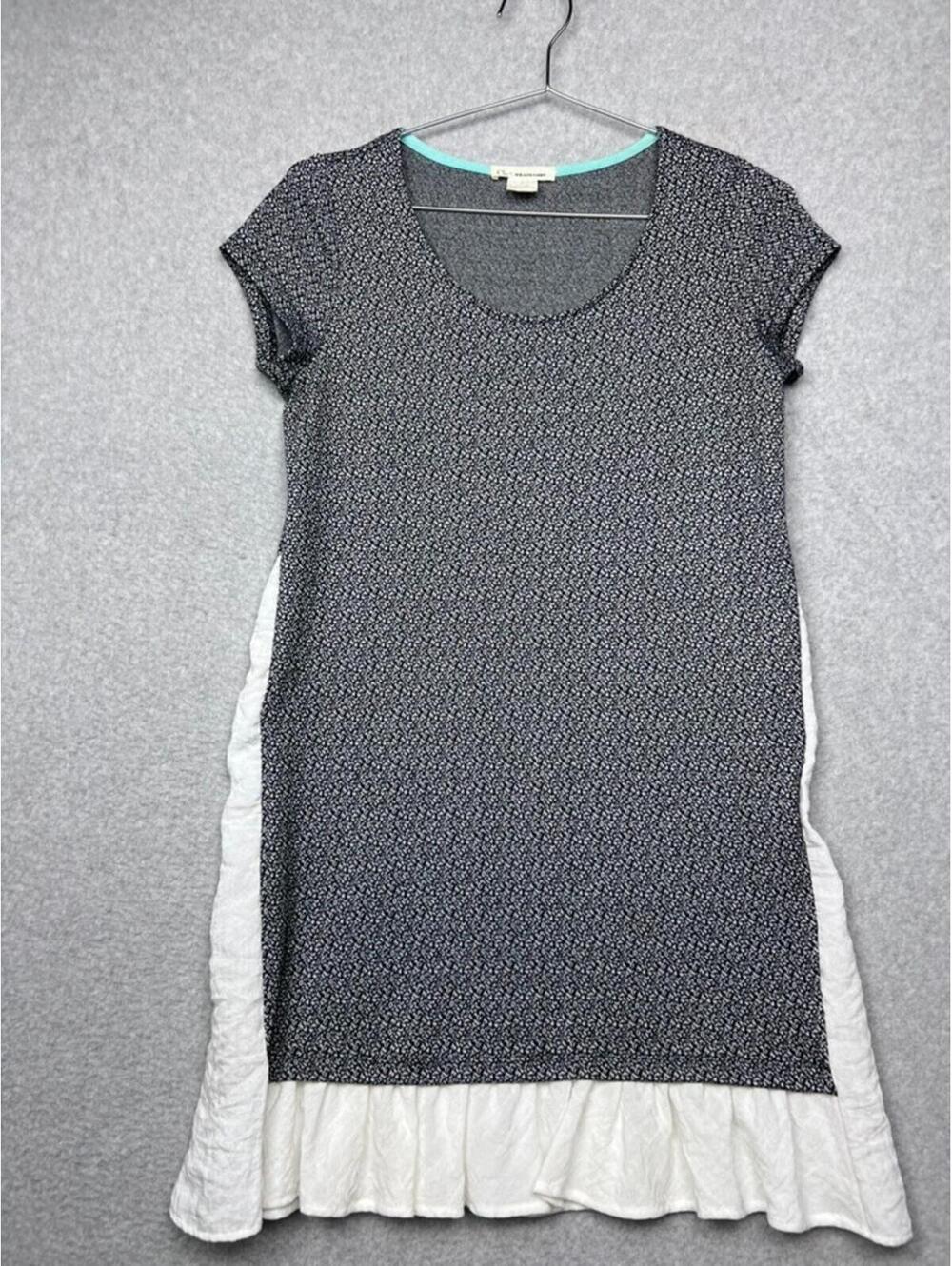 Anthropologie Clu + Willoughby Fluttered Heather Tunic Dress Ruffle Boho S Motif